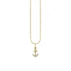 Kids Collection Gold & Diamond Tiny Anchor Necklace