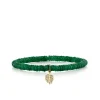 Kids Collection Gold & Diamond Tiny Monstera Leaf on Aventurine