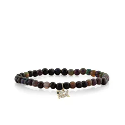 Kids Collection Gold & Diamond Small Shark on Opal