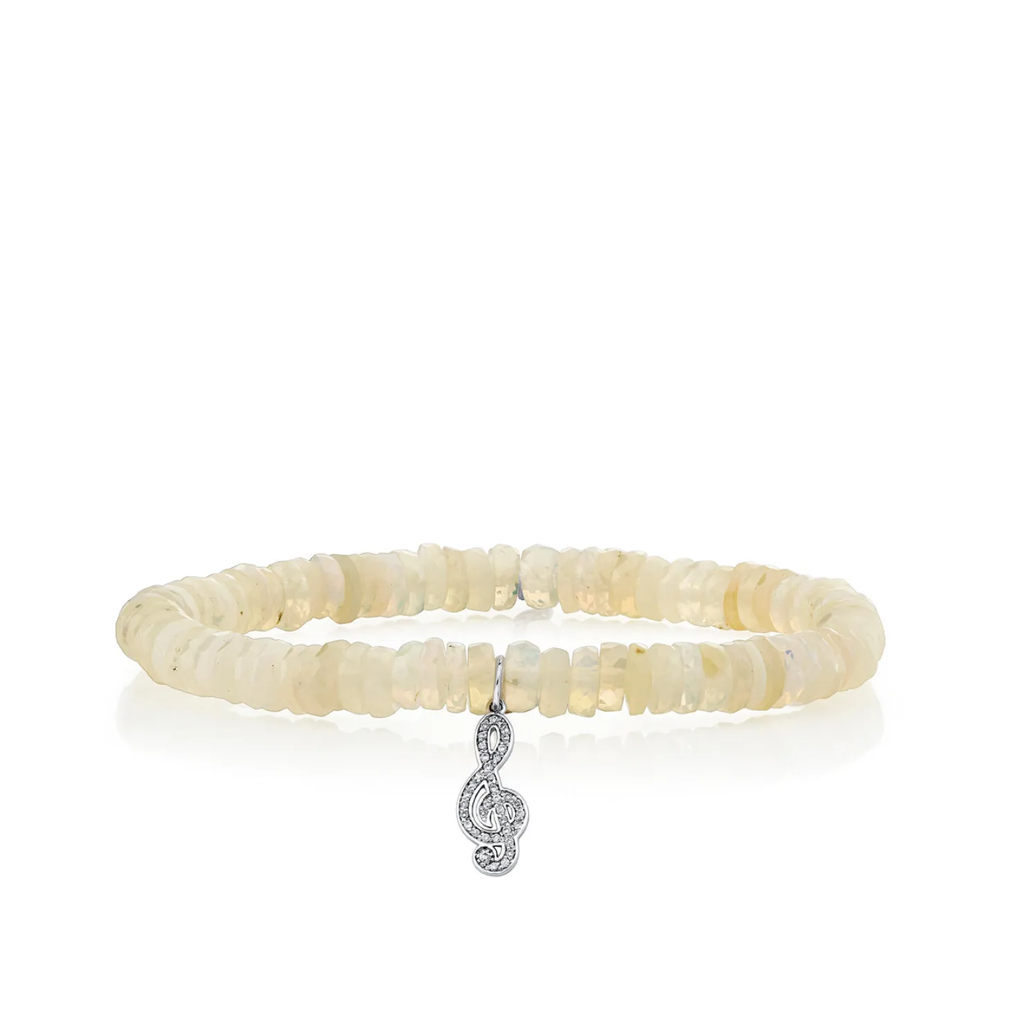 Kids Collection Gold & Diamond Treble Clef on Ethiopian Opal