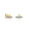 Kids Collection Gold & Diamond Flying Saucer Stud