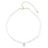 Kids Collection Gold & Diamond Heart Mother of Pearl Necklace
