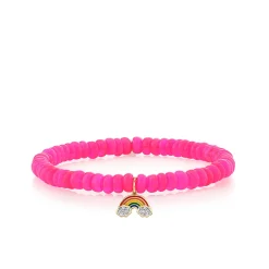 Kids Collection Gold & Diamond Small Rainbow on Ethiopian Opal