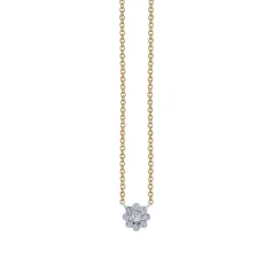 Kids Collection Gold & Diamond Flower Necklace