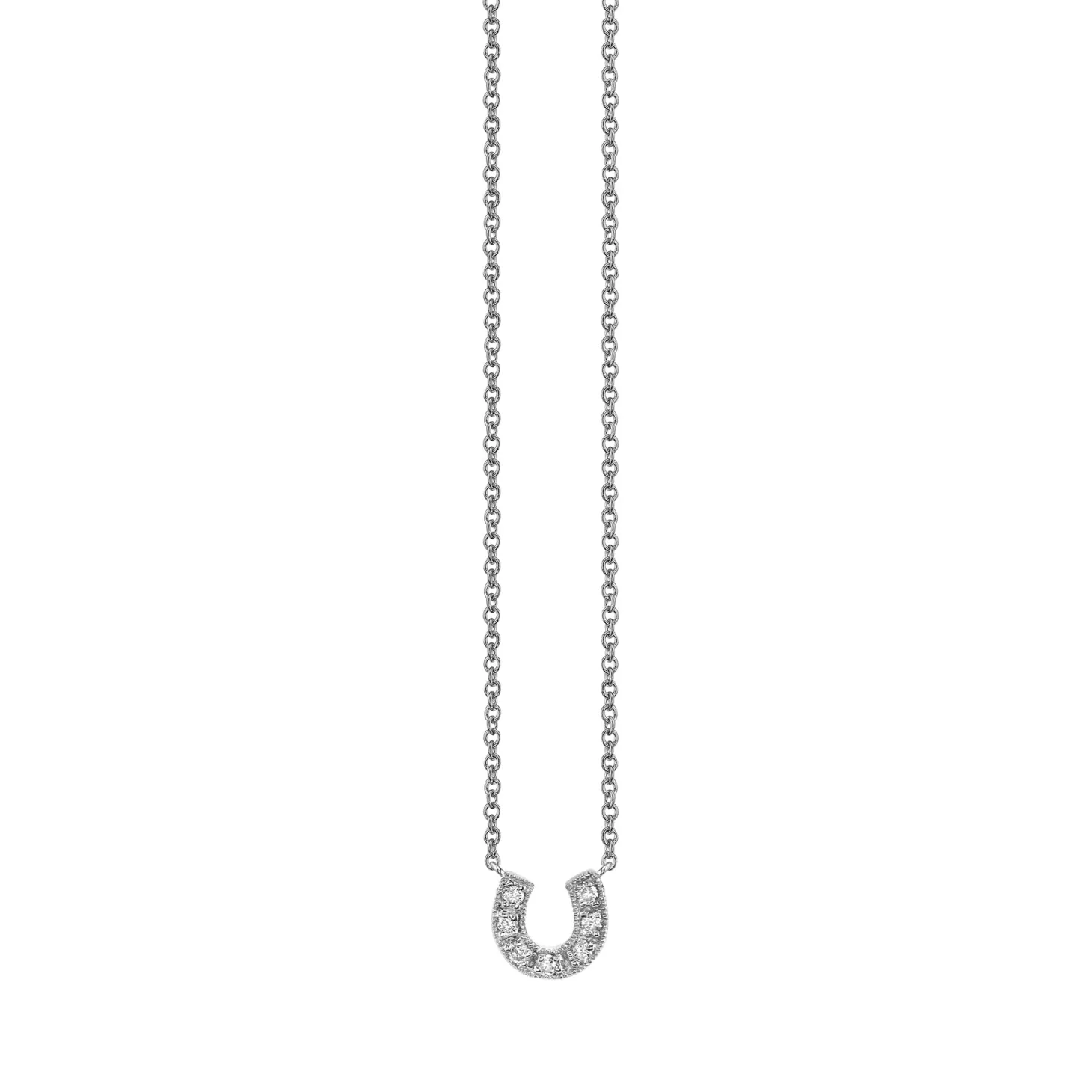 Kids Collection Gold & Diamond Small Horseshoe Necklace