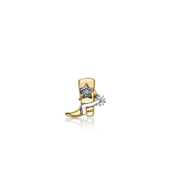 Kids Collection Gold & Diamond Cowboy Boot Stud