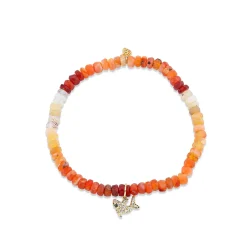 Kids Collection Gold & Diamond Shark on Fire Opal