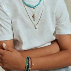 Kids Collection Gold & Diamond Anchor on Lapis