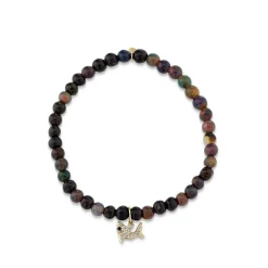 Kids Collection Gold & Diamond Small Shark on Opal