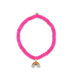 Kids Collection Gold & Diamond Small Rainbow on Ethiopian Opal