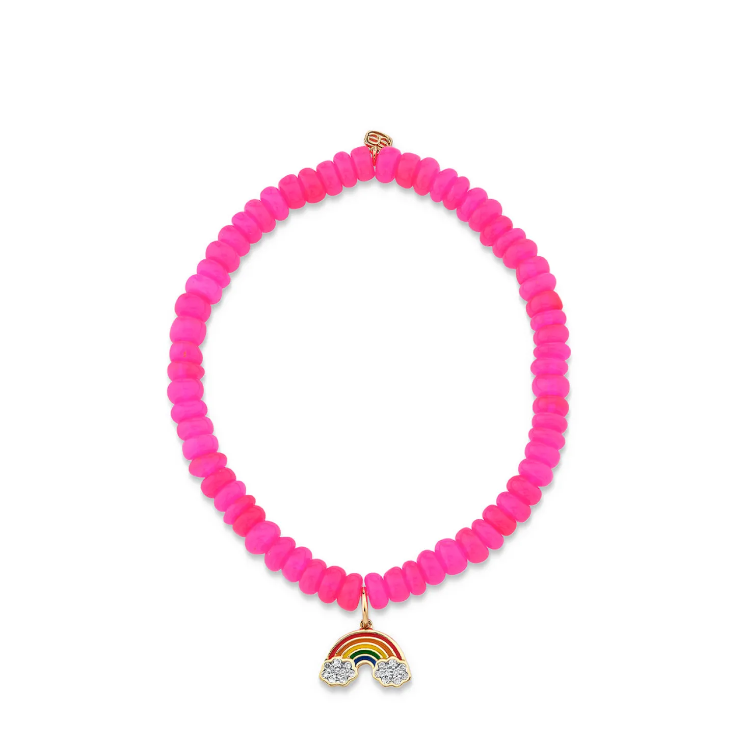 Kids Collection Gold & Diamond Small Rainbow on Ethiopian Opal
