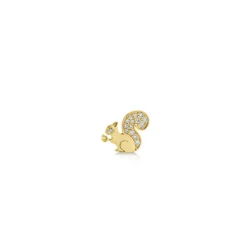 Kids Collection Gold & Diamond Small Squirrel Stud