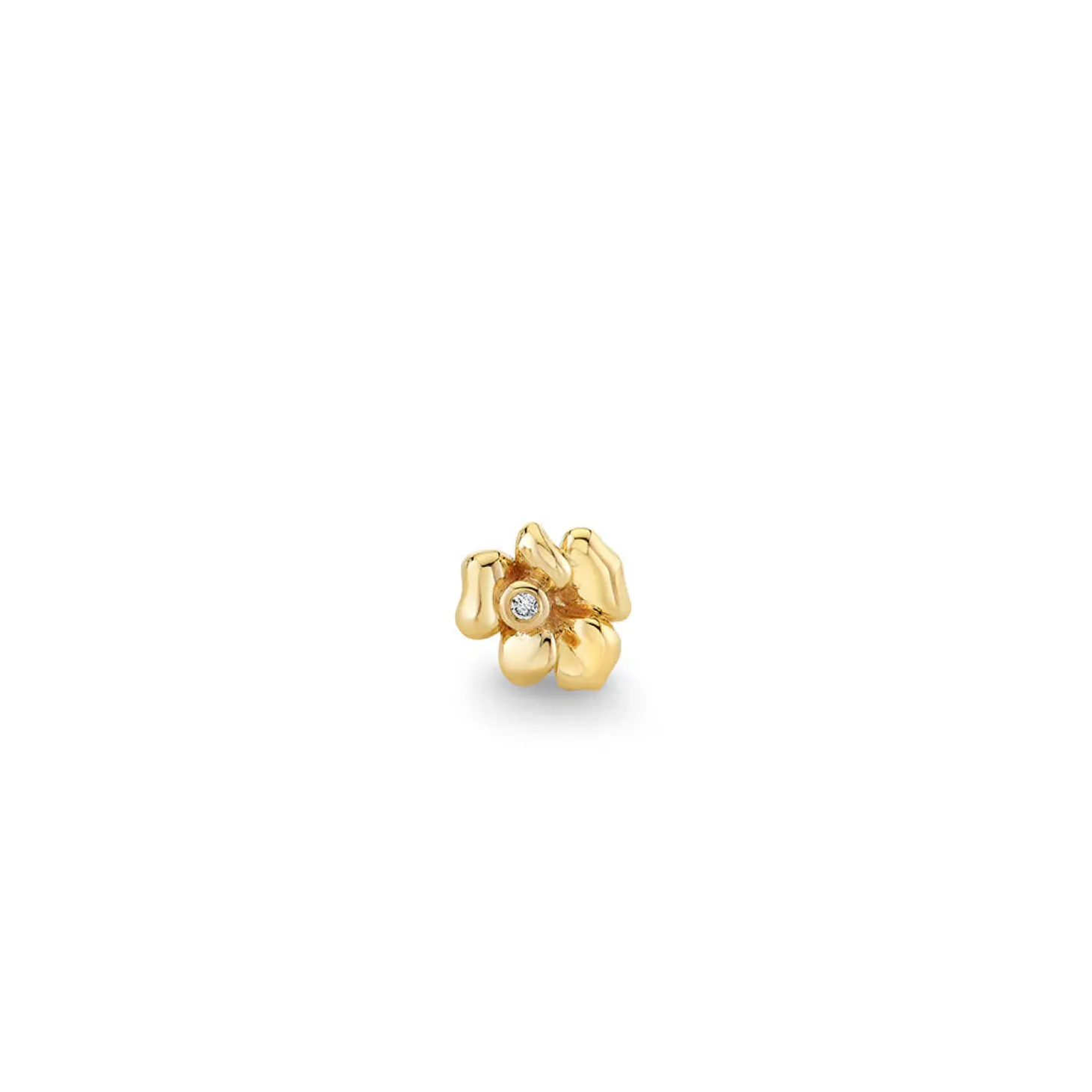 Kids Collection Gold & Diamond Tiny Pansy Stud