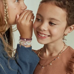 Kids Collection Gold & Diamond Strawberry on Rhodolite
