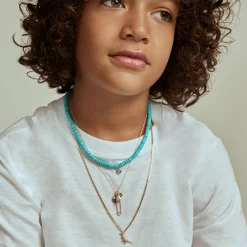 Kids Collection Gold & Diamond T-Rex Necklace