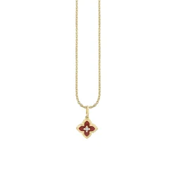 Kids Collection Gold & Diamond Mini Moroccan Flower Necklace