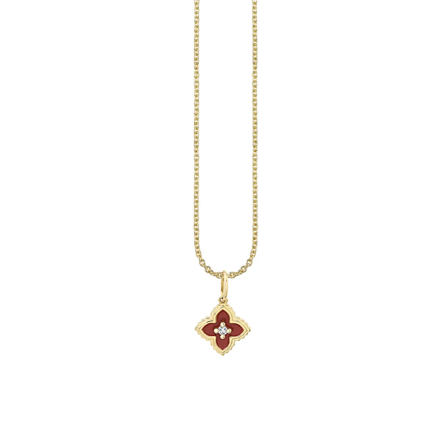 Kids Collection Gold & Diamond Mini Moroccan Flower Necklace