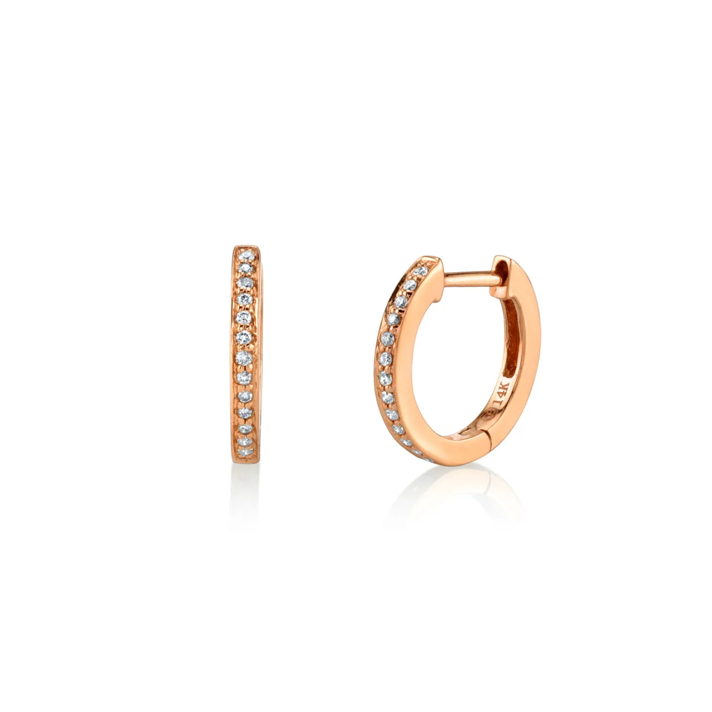 Kids Collection Gold & Diamond Huggie Hoops