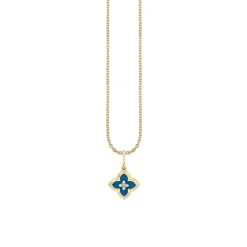 Kids Collection Gold & Diamond Mini Moroccan Flower Necklace