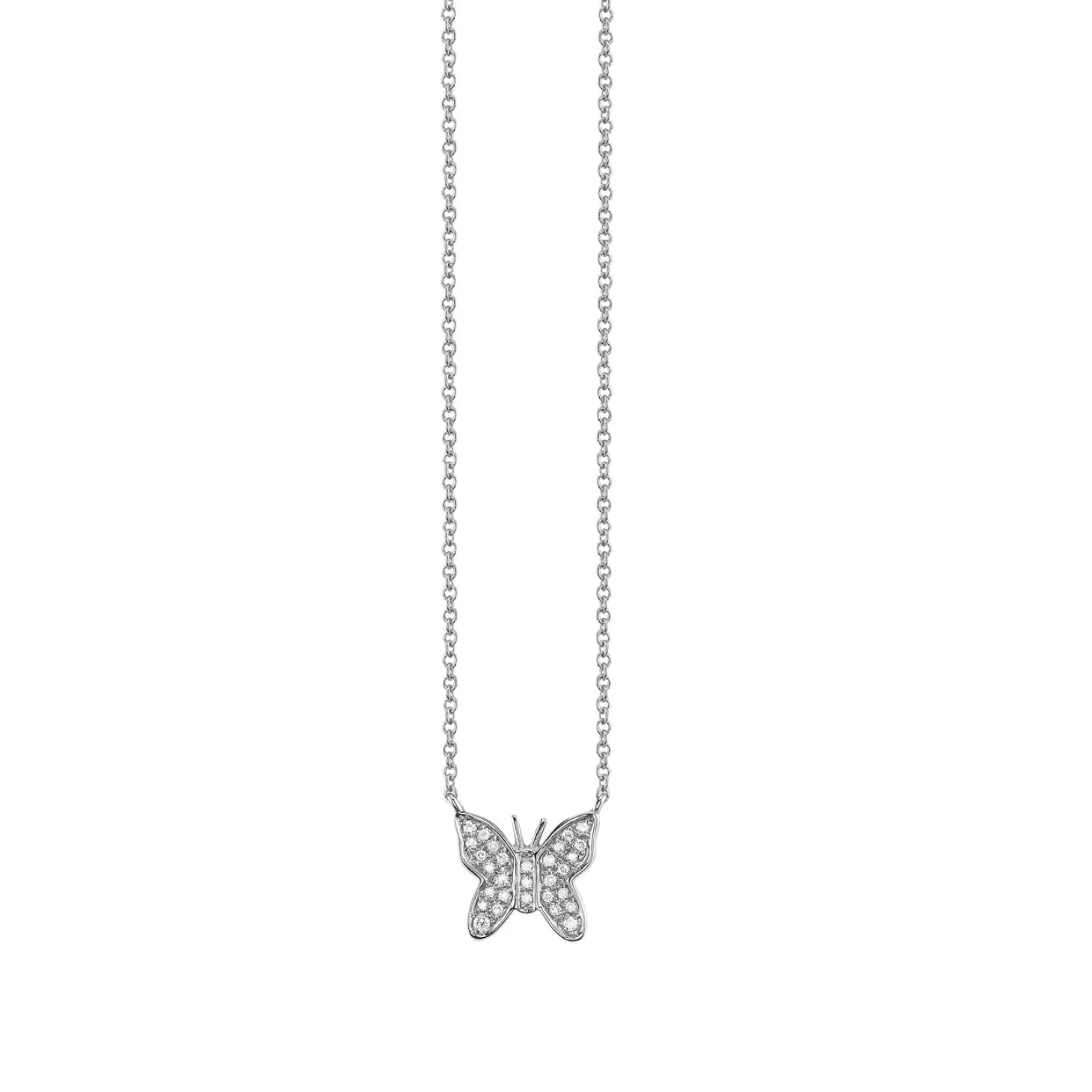 Kids Collection Gold & Diamond Mini Butterfly Necklace