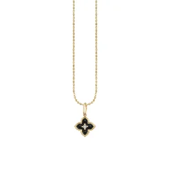 Kids Collection Gold & Diamond Mini Moroccan Flower Necklace