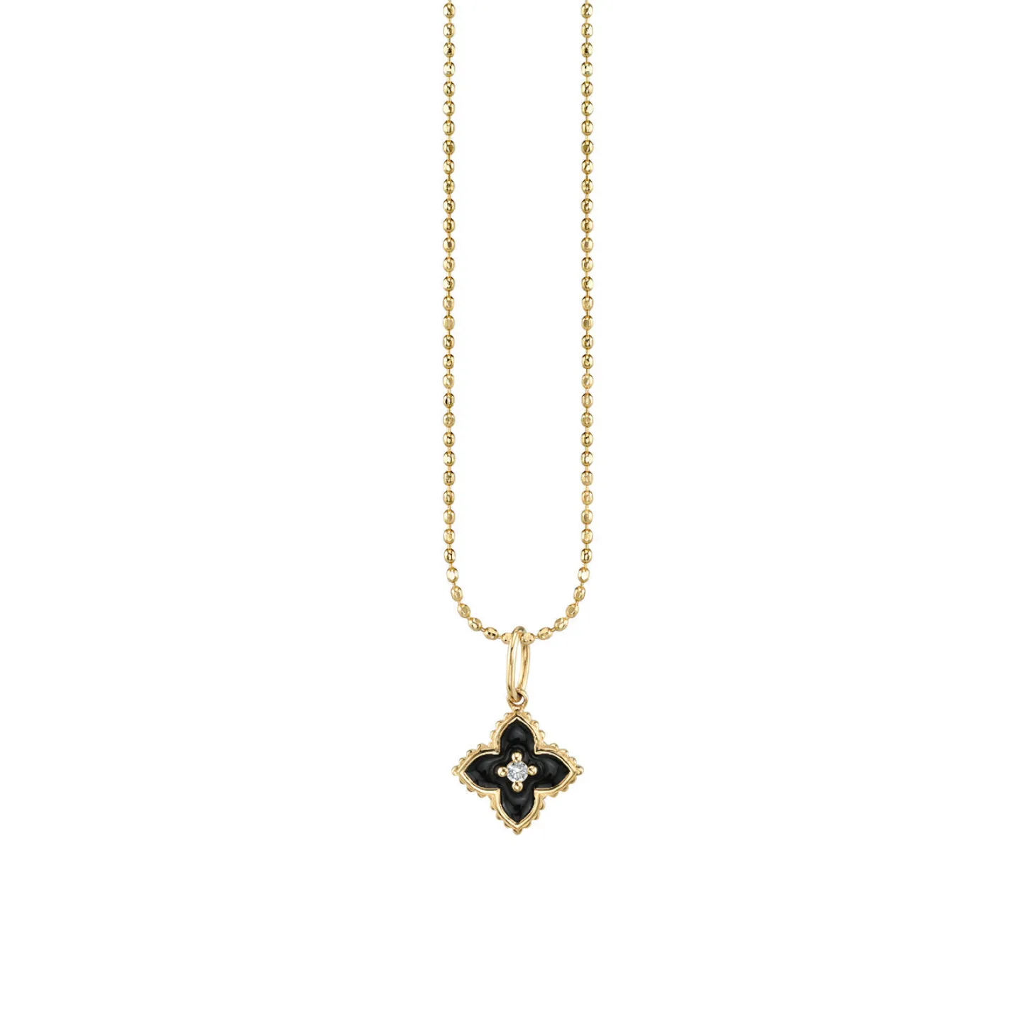 Kids Collection Gold & Diamond Mini Moroccan Flower Necklace