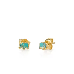Kids Collection Gold & Enamel Mini Elephant Stud