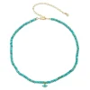Kids Collection Gold & Enamel Eye Turquoise Necklace