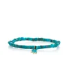 Kids Collection Gold & Enamel Tiny Elephant on Turquoise Heishi
