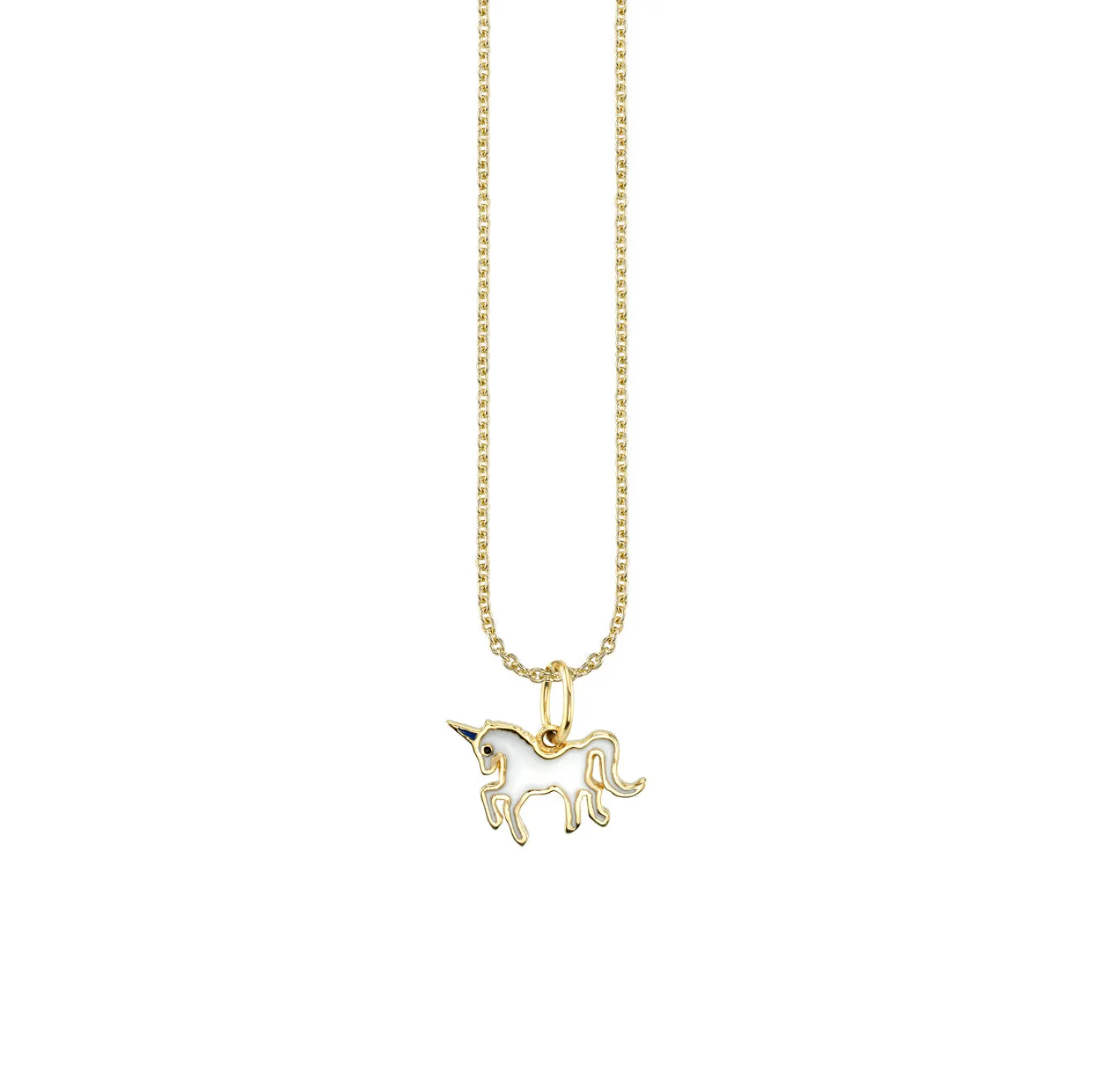 Kids Collection Gold & Enamel Unicorn Necklace