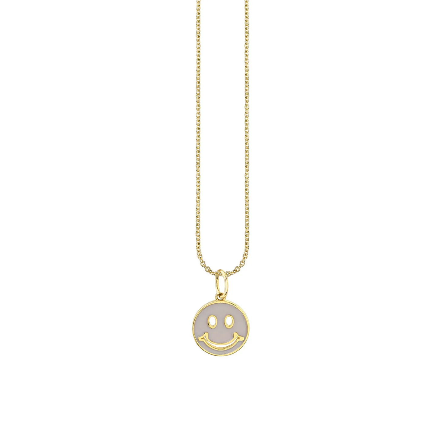 Kids Collection Gold & Enamel Happy Face Necklace