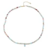 Kids Collection Gold & Enamel Happy Face Impression Jasper Necklace
