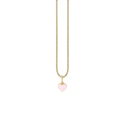 Kids Collection Gold & Enamel Mini Heart Charm Necklace