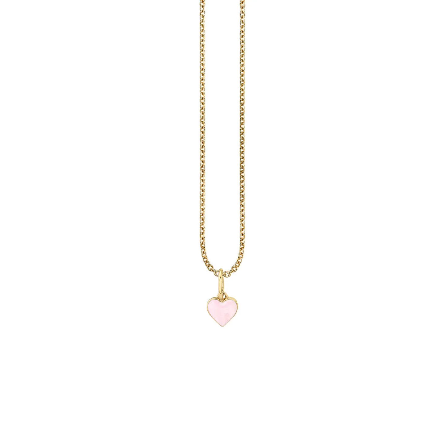 Kids Collection Gold & Enamel Mini Heart Charm Necklace