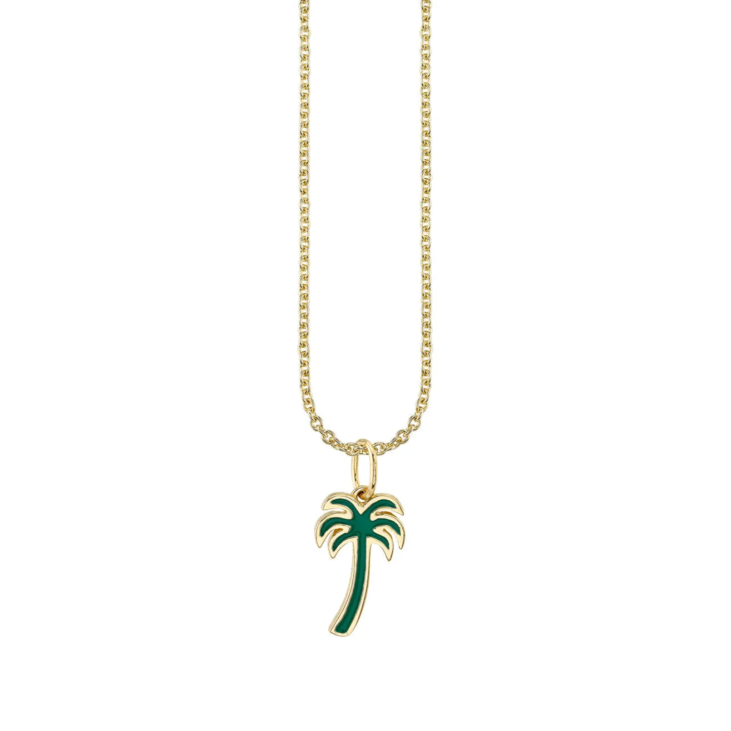 Kids Collection Gold & Enamel Palm Tree Necklace