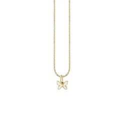 Kids Collection Gold & Enamel Mini Butterfly Charm Necklace