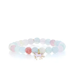 Kids Collection Gold & Enamel Unicorn on Jade