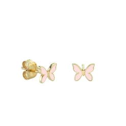 Kids Collection Gold & Enamel Mini Butterfly Stud