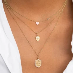 Kids Collection Gold & Enamel Mini Heart Necklace