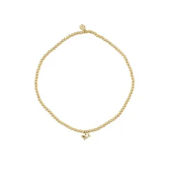 Kids Collection Gold & Enamel Tiny Shark on Gold Beads