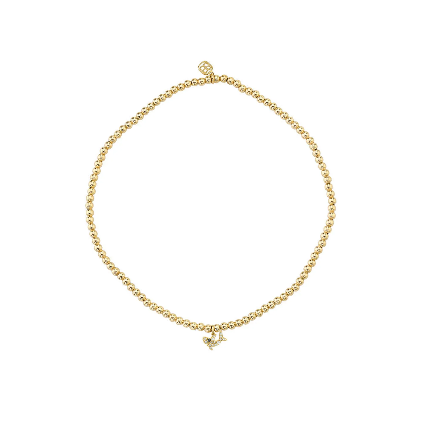 Kids Collection Gold & Enamel Tiny Shark on Gold Beads