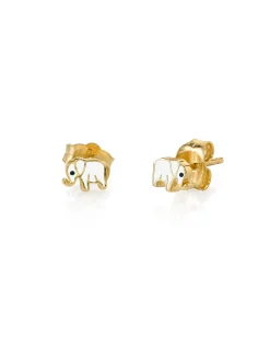 Kids Collection Gold & Enamel Mini Elephant Stud