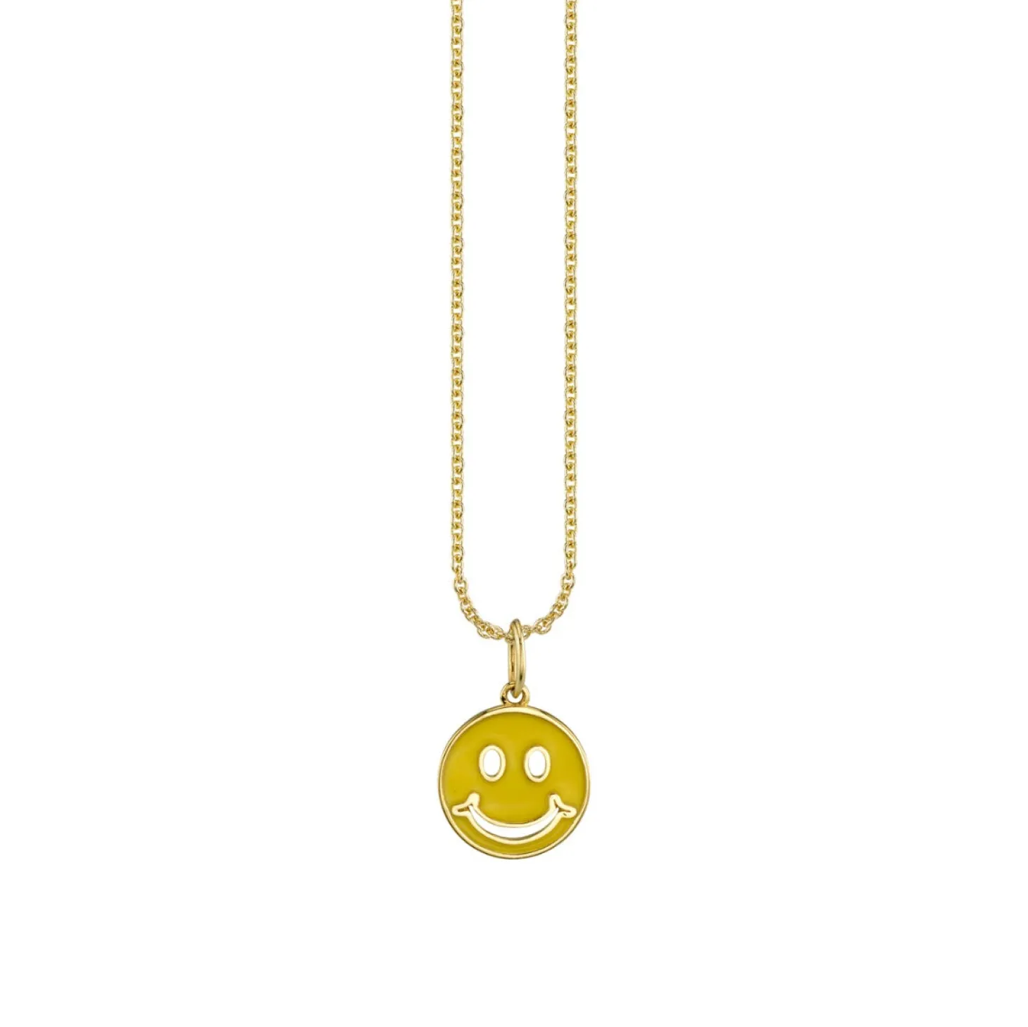 Kids Collection Gold & Enamel Happy Face Necklace