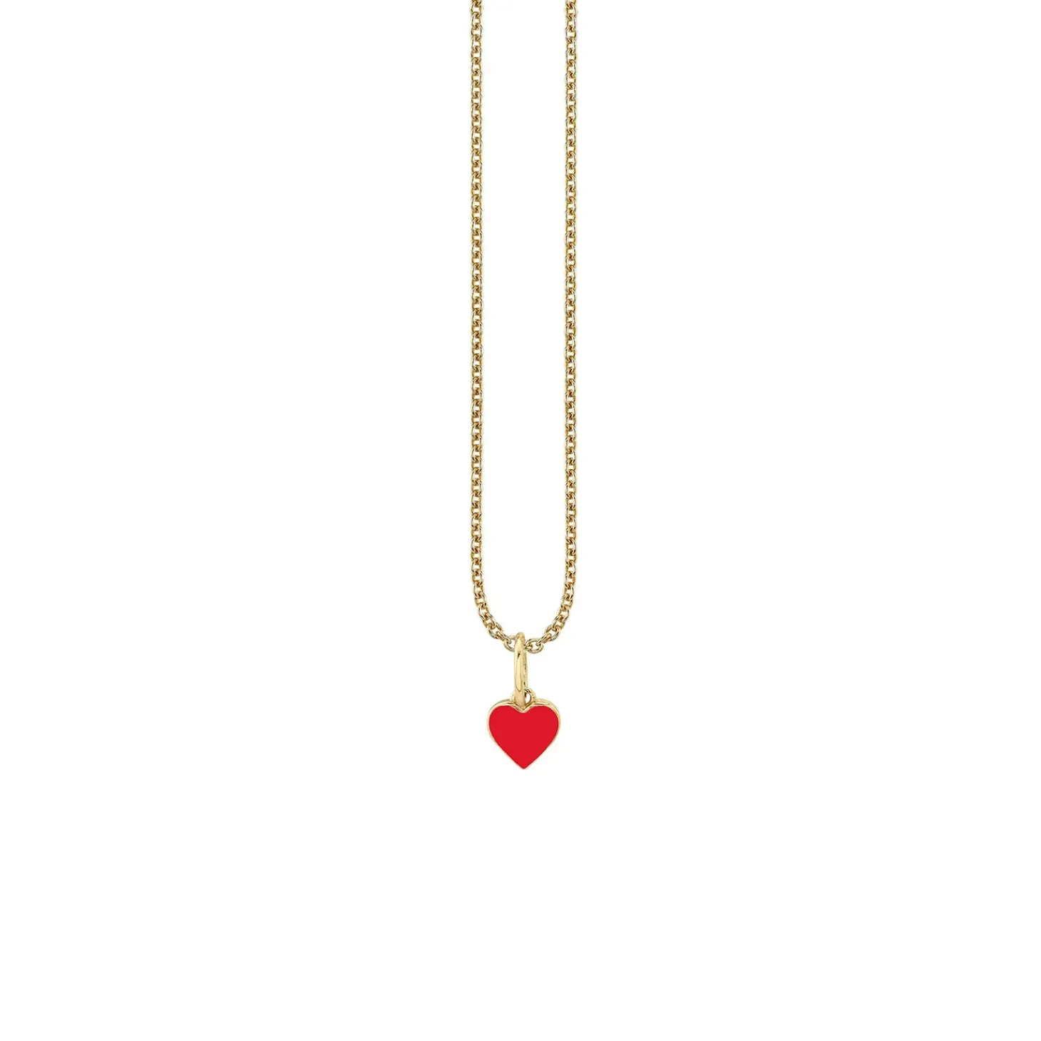 Kids Collection Gold & Enamel Mini Heart Charm Necklace
