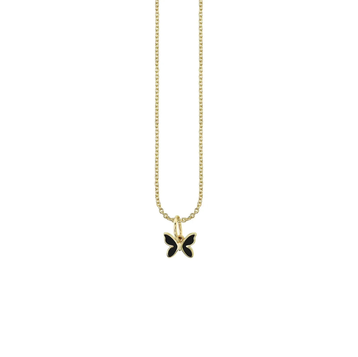 Kids Collection Gold & Enamel Mini Butterfly Charm Necklace