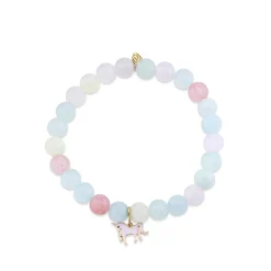 Kids Collection Gold & Enamel Unicorn on Jade