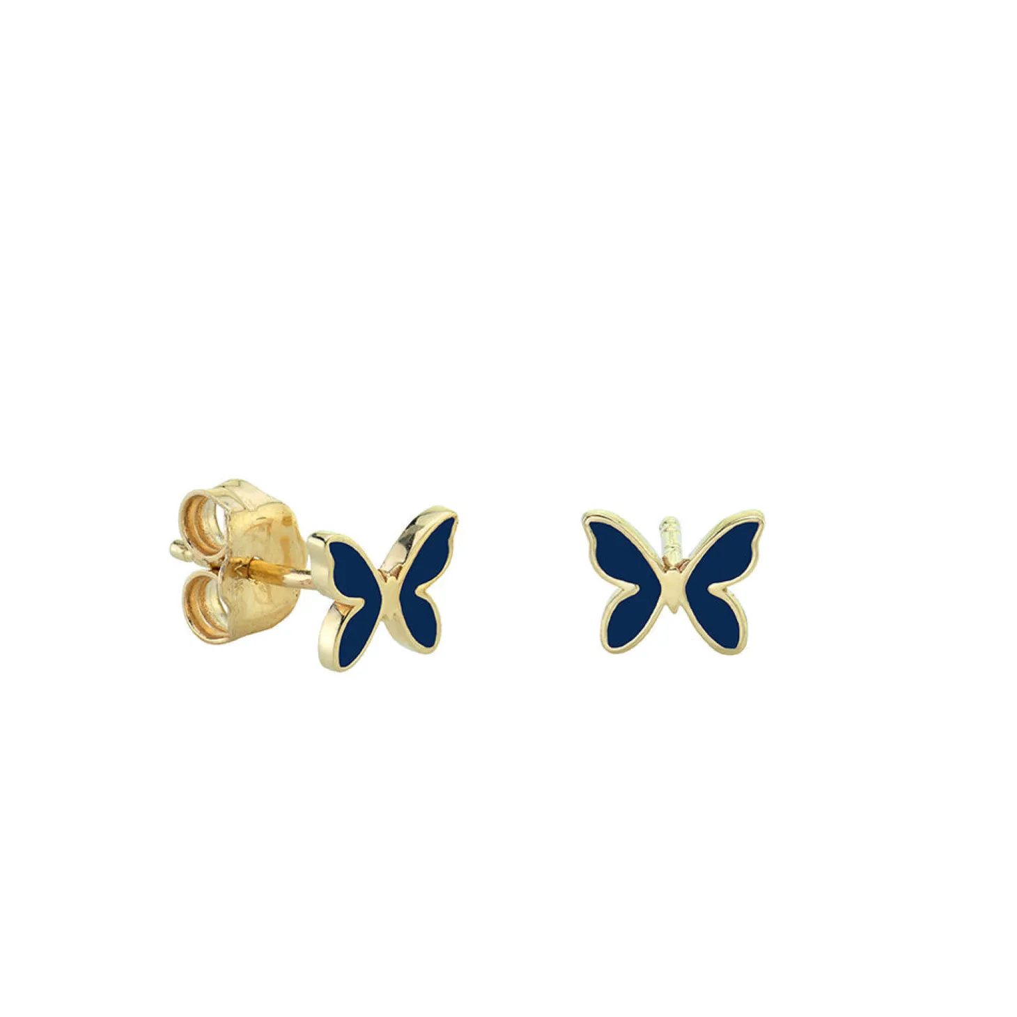 Kids Collection Gold & Enamel Mini Butterfly Stud
