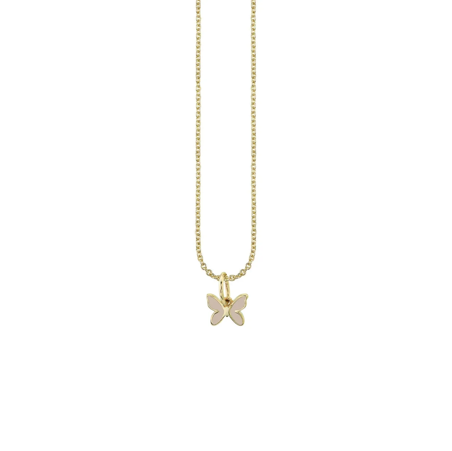 Kids Collection Gold & Enamel Mini Butterfly Charm Necklace