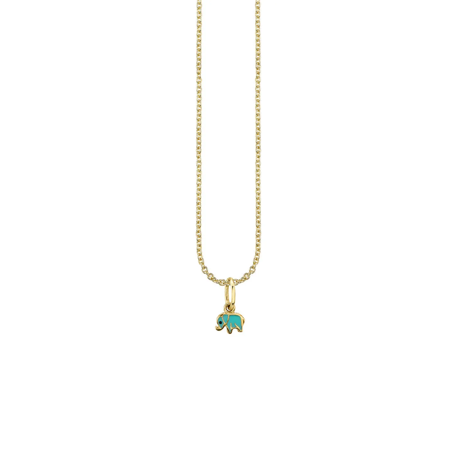 Kids Collection Gold & Enamel Mini Elephant Charm