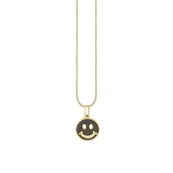 Kids Collection Gold & Enamel Happy Face Necklace